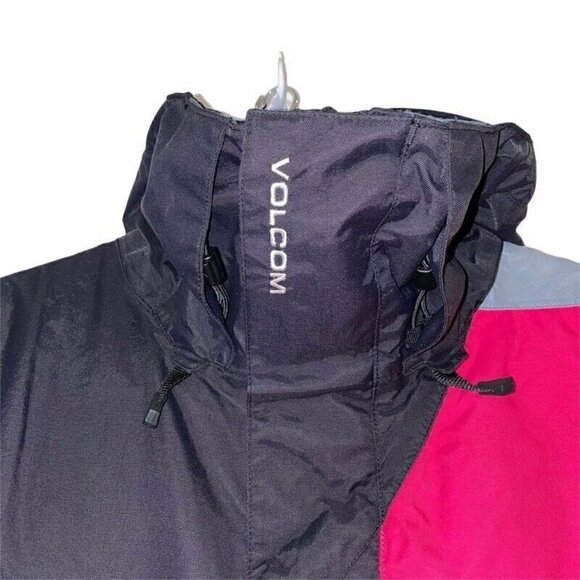 Volcom Womens Johnny Ski Snowboard Jacket 10K MM Pink Zip Hood Small New - Picture 3 of 12